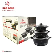 سرویس قابلمه 6 پارچه لایف اسمایل مدل LUP-6-2BB